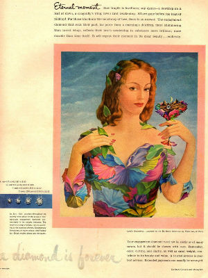 1950s jewellery De Beers ad