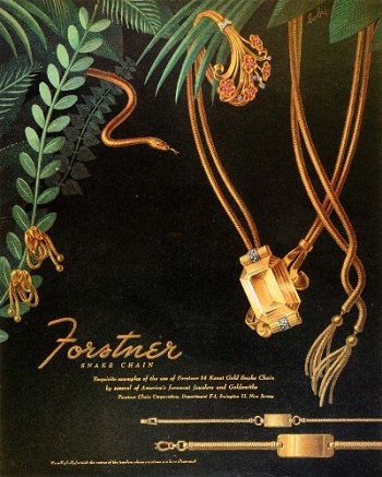 Retro Jewellery - Gold Snake Chain Ad