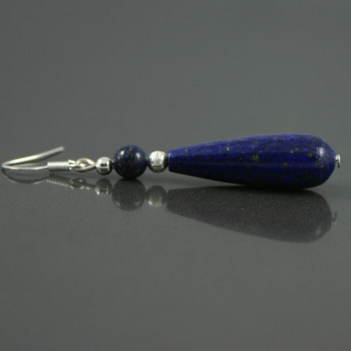 Lapis Lazuli drop earrings front view