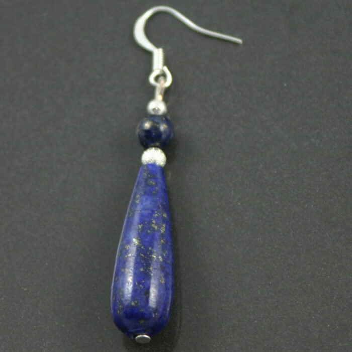 Lapis Lazuli drop earrings side view