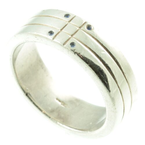 Sterling Silver & Sapphire Band
