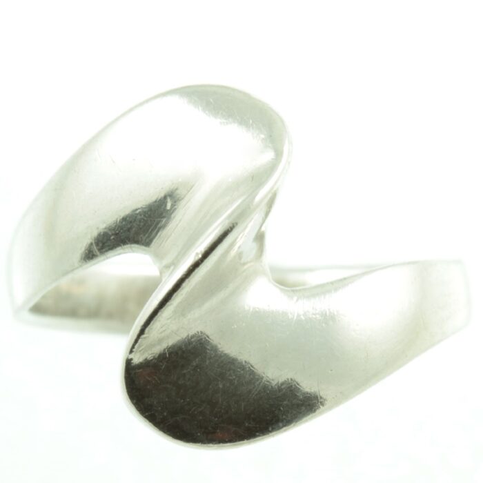Sterling Silver Wave ring - front view