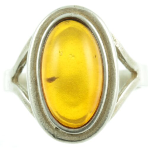 1950s amber ring - front view
