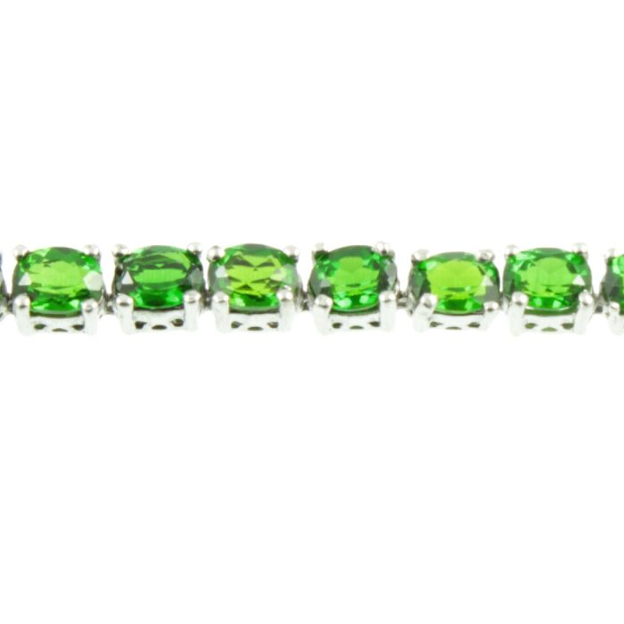 Diopside Sterling Silver Bracelet - close up view