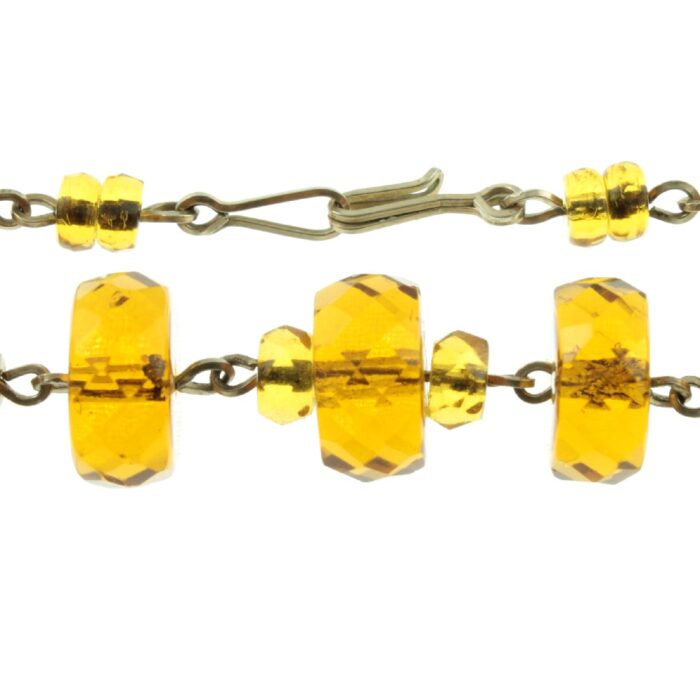 Amber Czech Glass Bead Necklace