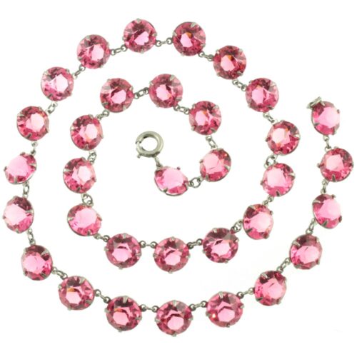 Pink Czech Crystal Necklace
