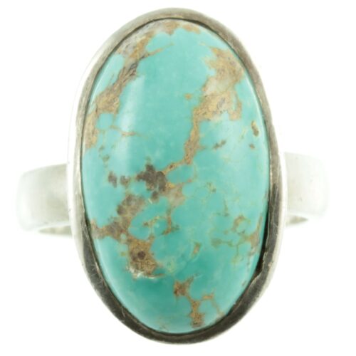Sterling silver and turquoise ring - front view