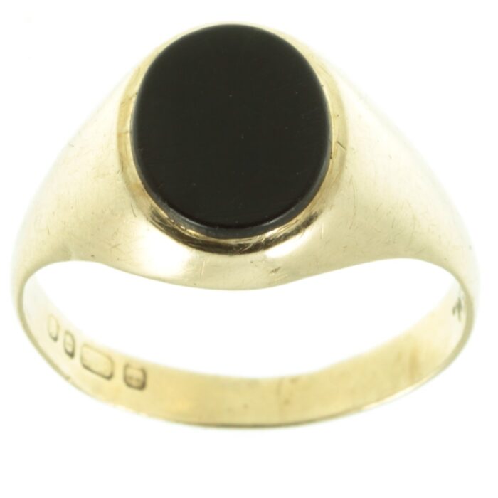 9ct gold onyx signet ring