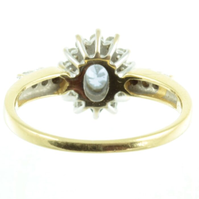 Ceylon Sapphire and diamond ring - inside view