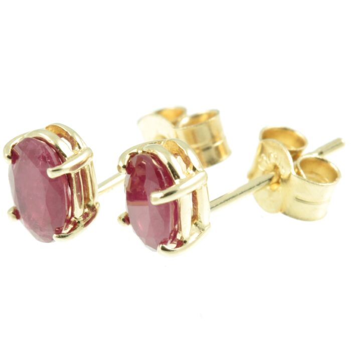 9ct Gold Ruby Stud Earrings