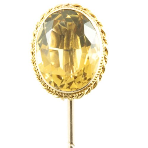 Victorian 15ct Gold Citrine Stickpin