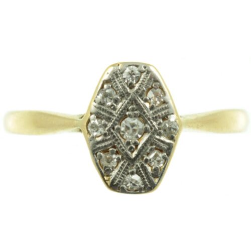 Art Deco Diamond Hexagon Ring