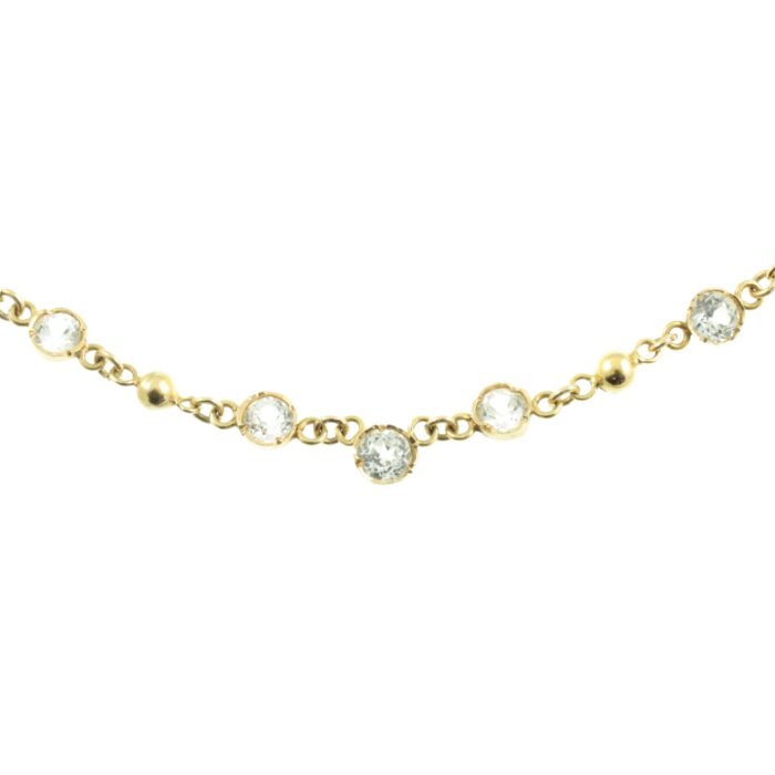 Art Deco white Sapphire necklace
