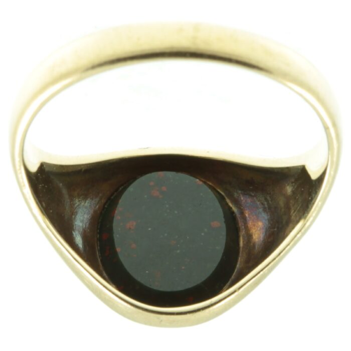 Edwardian 9ct gold bloodstone signet ring