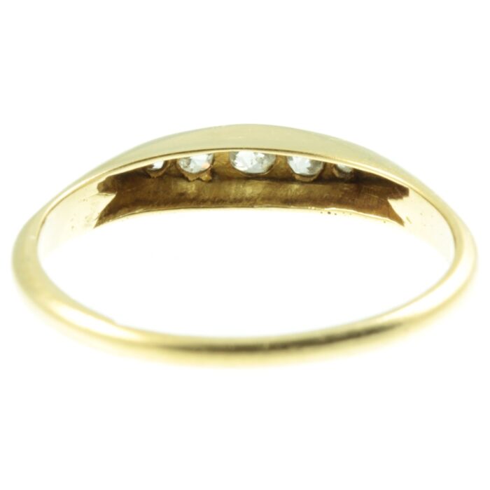 Victorian 18ct gold 5 stone diamond ring