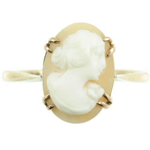 Victorian 9ct gold cameo ring