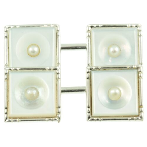 Art Deco 9ct Gold and Pearl Cufflinks