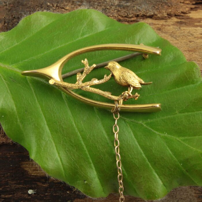 Art Nouveau 15ct gold Bird Brooch