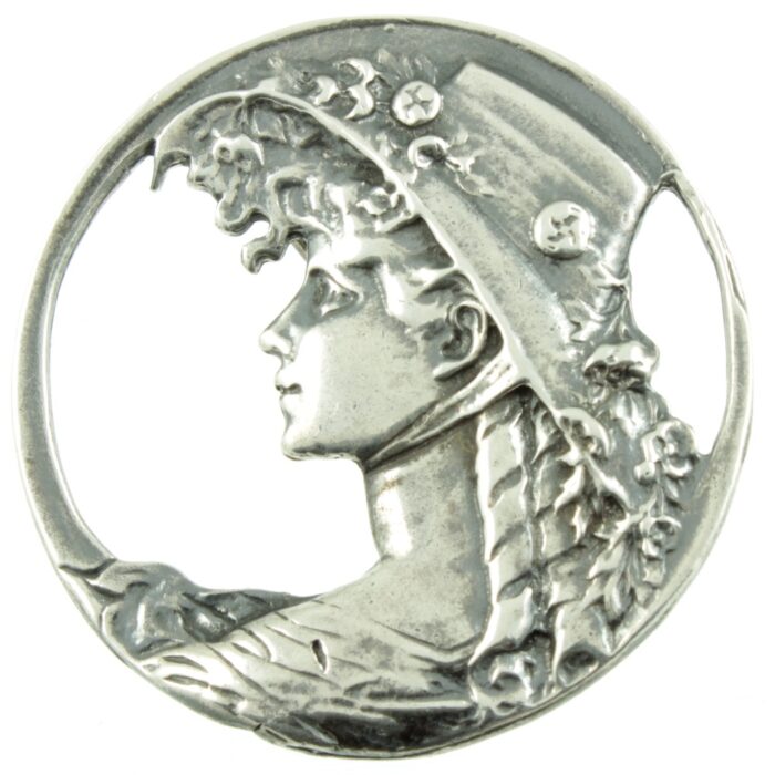 Art Nouveau Sterling Silver Brooch