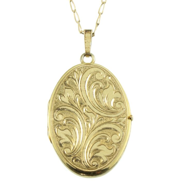 Art Deco Rolled gold Oval Locket