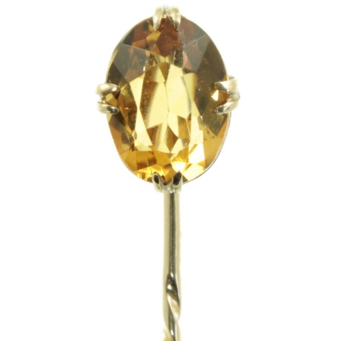 Victorian 9ct Gold and Citrine Tie Pin