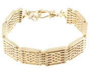 9ct gold gate link bracelet