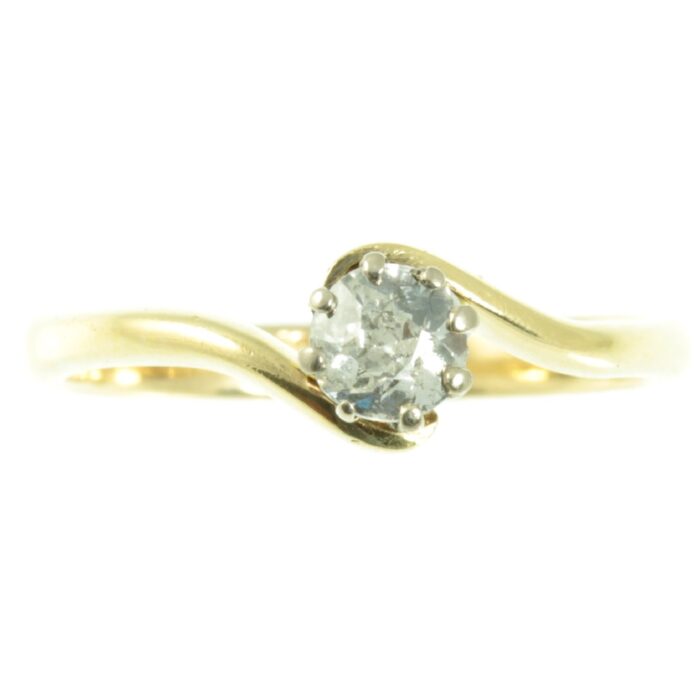 18ct gold solitaire diamond engagement ring
