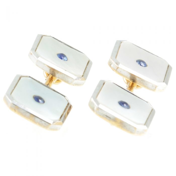 Sapphire & Mother of Pearl Cufflinks